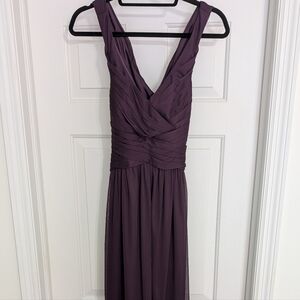 David's Bridal Plum Maxi Dress